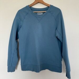 Pact Organic Cotton Sweatshirt Mens Large Blue Pullover Crew Slim Fit Casual